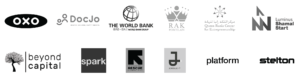 Logo's of OXO, the World Bank, JordiLight, DocJo etc.