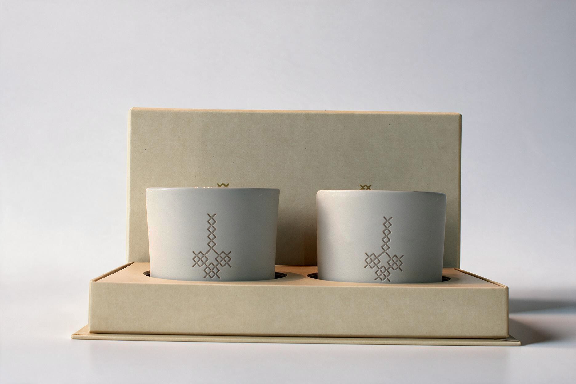 Engraved Clay Cups - Set of 2 4 • Twelve Degrees Engraved Clay Cups - Set of 2 - Image 4